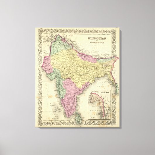 Hindostan of British India 2 Canvas Afdruk (Voorkant)