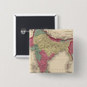 Hindostan of British India Vierkante Button 5,1 Cm (Voorkant /achterkant)