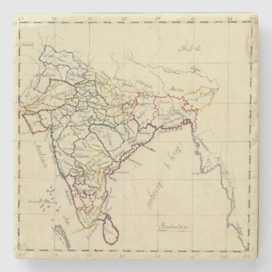 Hindostan Stenen Onderzetter (Voorkant)