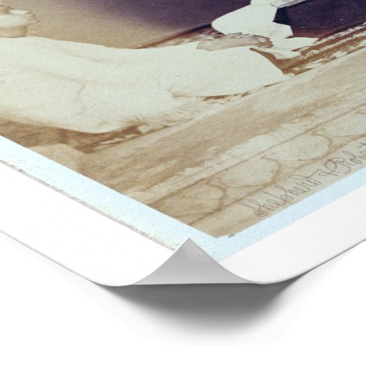 Hindu Brahmins in Delhi, 19e eeuw (foto sepia) Poster (Hoek)