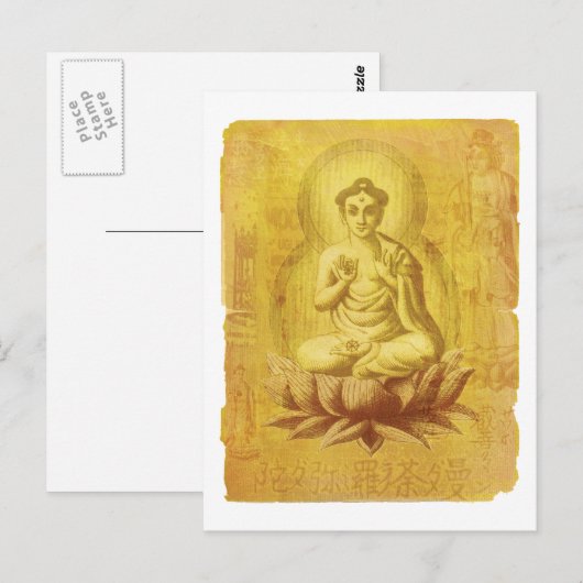 Hindu Buddha Briefkaart (Voorkant / Achterkant)