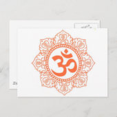 HINDU - BUDDHA SYMBOLEN OM, OHM BRIEFKAART (Voorkant / Achterkant)
