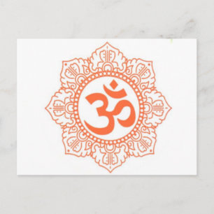 HINDU - BUDDHA SYMBOLEN OM, OHM BRIEFKAART