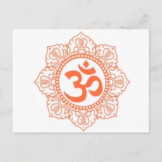 HINDU - BUDDHA SYMBOLEN OM, OHM BRIEFKAART (Voorkant)