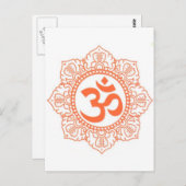 HINDU - BUDDHA SYMBOLEN OM, OHM BRIEFKAART (Voorkant / Achterkant)