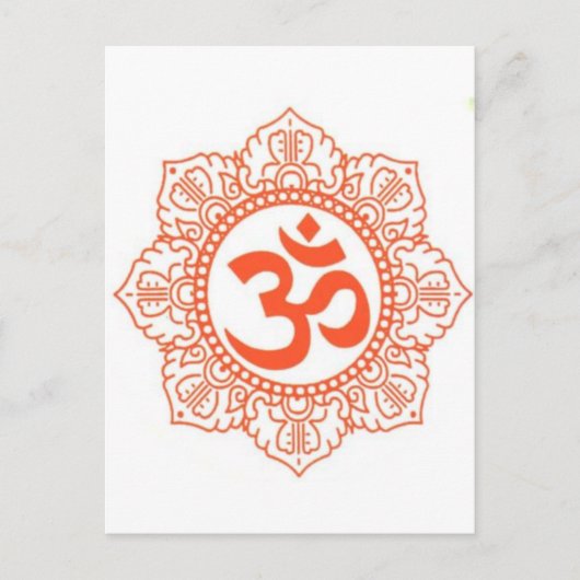 HINDU - BUDDHA SYMBOLEN OM, OHM BRIEFKAART (Voorkant)