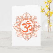 HINDU - BUDDHA SYMBOLEN OM, OHM KAART (Gele Bloem)
