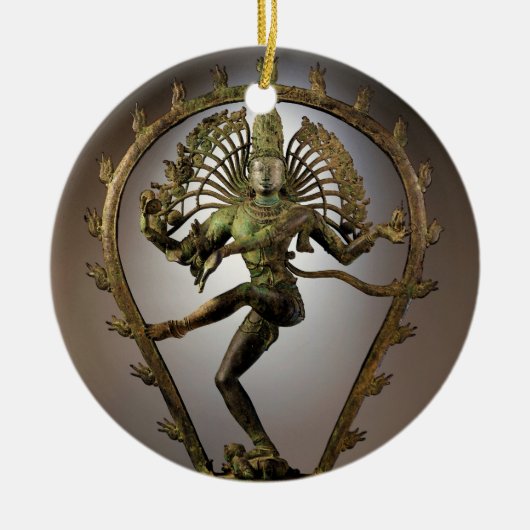 Hindu Deity Shiva Tamil de Destroyer Transformer Keramisch Ornament (Voorkant)