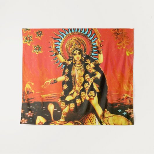 Hindu Destruction Goddess Kali 5 Wandkleed (Voorkant (horizontaal))