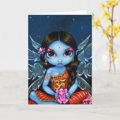 Hindu Fairy Wenskaart Kaart (Gele Bloem)