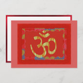 Hindu-feest Om red en goud nodig Kaart (Voorkant / Achterkant)