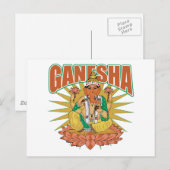 Hindu Ganesha Briefkaart (Voorkant / Achterkant)