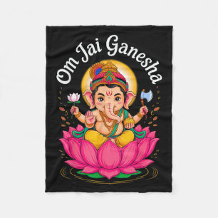 Hindu Ganesha Puja Olifant God India Meditatie Fleece Deken