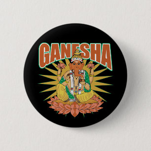 Hindu Ganesha Ronde Button 5,7 Cm