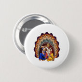 Hindu Gathering Ronde Button 5,7 Cm (Voorkant /achterkant)