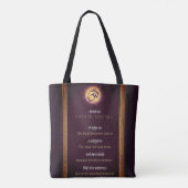 Hindu Gayatri Mantra Sanskriet Nederlands Tote Bag (Achterkant)
