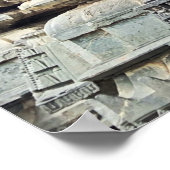 Hindu God carvings in Belur, Karnataka, India Poster (Hoek)