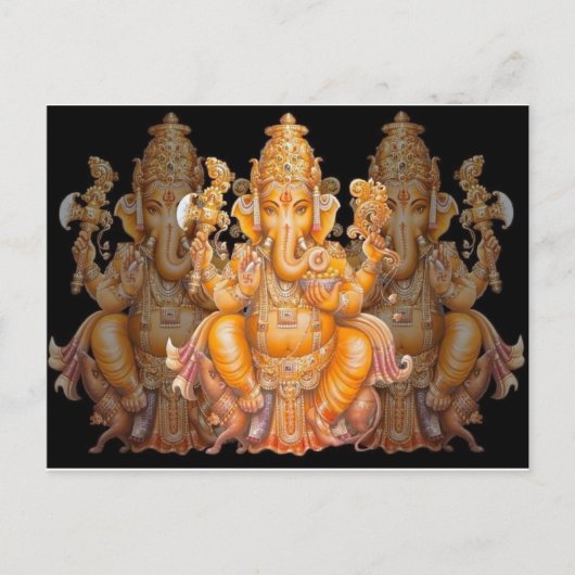 Hindu God Ganesh Briefkaart (Voorkant)