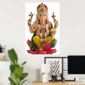 Hindu God Ganesh God welvaartseerbied Poster (Thuiskantoor)