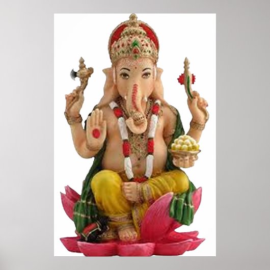 Hindu God Ganesh God welvaartseerbied Poster (Voorkant)