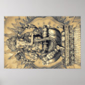 hindu god Ganesh gold Poster (Voorkant)