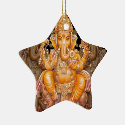 Hindu God Ganesh Keramisch Ornament (Rechts)