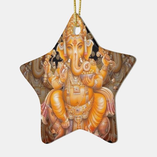 Hindu God Ganesh Keramisch Ornament (Links)