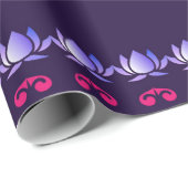 Hindu God Ganesha en Indische symbolen in strips Cadeaupapier (Rol Hoek)