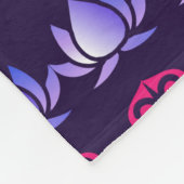 Hindu God Ganesha en Indische symbolen in strips Fleece Deken (Hoek)