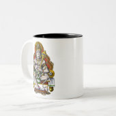 Hindu God Hanuman Tweekleurige Koffiemok (Voorkant links)