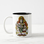 Hindu God Hanuman Tweekleurige Koffiemok (Links)