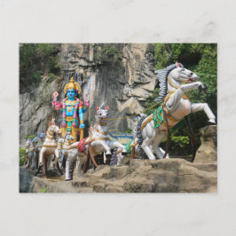 Hindu God met paardenvervoer in de Ramayana Cave Briefkaart