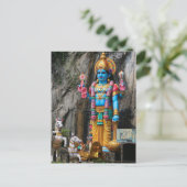 Hindu God-sculptuur met paardenwagen Briefkaart (Staand voorkant)