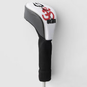 Hindu God Shiva Om Namah Shivay met Trident OM Golfheadcover (Schuin)