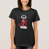 Hindu God Shiva Om Namah Shivay met Trident OM T-shirt (Voorkant)
