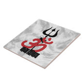 Hindu God Shiva Om Namah Shivay met Trident OM Tegeltje (Zijkant)