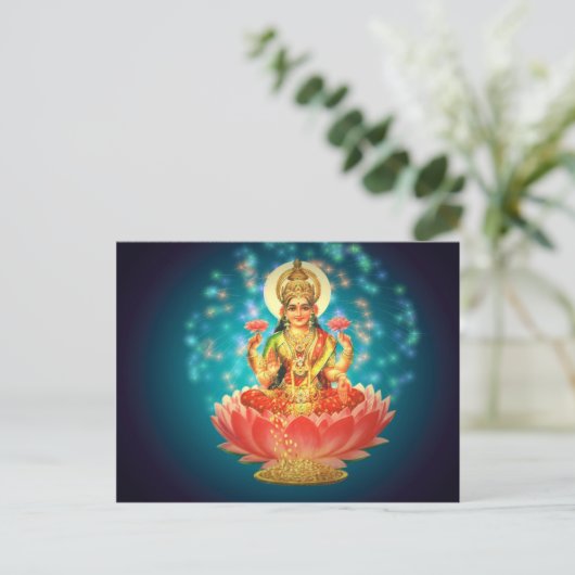 Hindu goddess briefkaart (Staand voorkant)