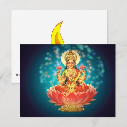 Hindu goddess briefkaart (Voorkant / Achterkant)