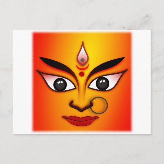 Hindu Goddess Durga Briefkaart (Voorkant)