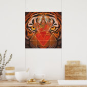 Hindu Goddess Durga en Tiger Art Poster (Keuken)