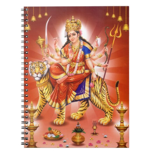 Hindu Goddess Durga Notitieboek (Voorkant)