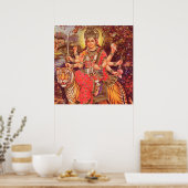 HINDU GODDESS DURGA POSTER (Keuken)