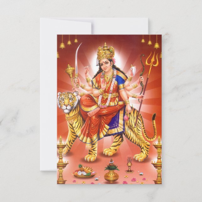 Hindu Goddess Durga Tiger (Voorkant)