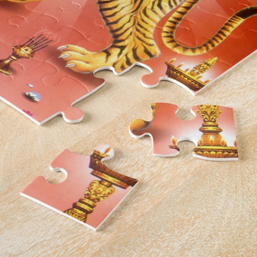 Hindu Goddess Durga Tiger Legpuzzel (Zijkant)
