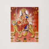 Hindu Goddess Durga Tiger Legpuzzel (Verticaal)