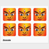Hindu Goddess Durga Vierkante Sticker (Vel)