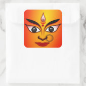 Hindu Goddess Durga Vierkante Sticker (Tas)