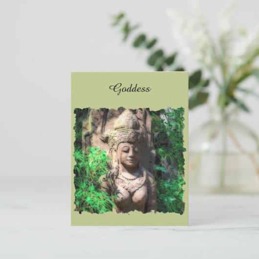 Hindu Goddess in het Oerwoud Briefkaart (Staand voorkant)