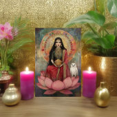 Hindu Goddess Lakshmi Art Nouveau Mosaic Painting Poster
