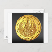 HINDU GODDESS LAKSHMI BRIEFKAART (Voorkant / Achterkant)